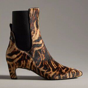 Sam Edelman Margo Ankle Boots Bootie Size 7.5 Kitten Heel Animal Calf Hair NEW